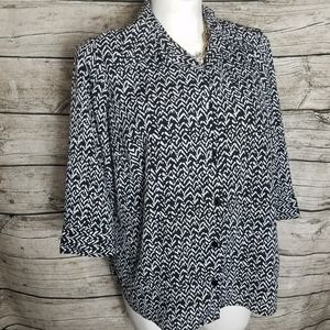 George Top Size 2X 18W-20W.Pit to pit approx:  25 inches Right shoulder to bo